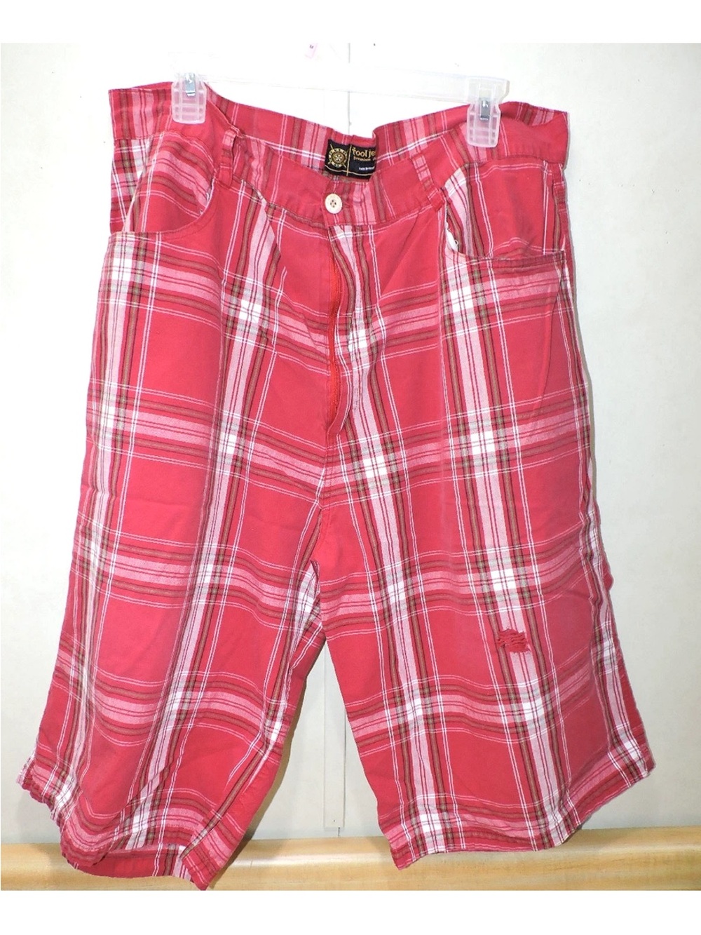 Tool Jeans shorts Men's Plaid Casual Shorts Size 2XL